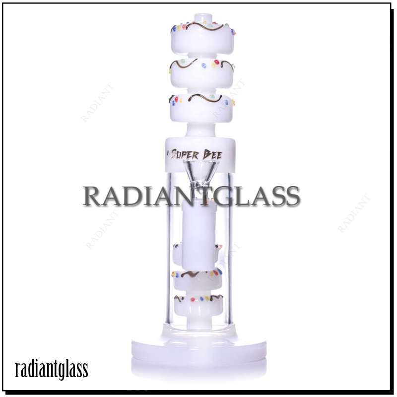 Donut Styling Wholesale Crack Pipe Four Color Oil Filled Glass Water Pipes Hookahs