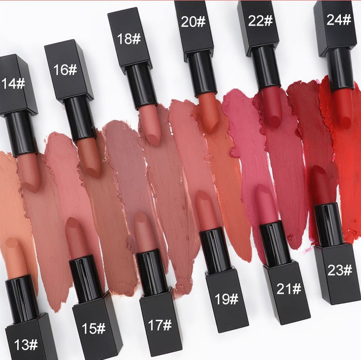 Private Label Matte Lipstick Vegan Long Lasting Lipstick Waterproof Matte Solid Lipstick