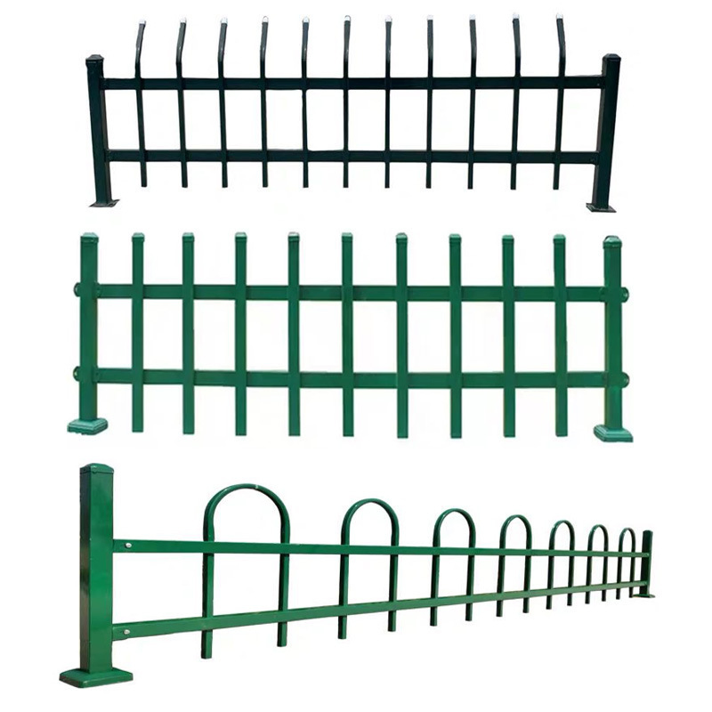 Galvanized Zinc Steel U-Shaped Lawn Fence for Park & Villa Courtyard