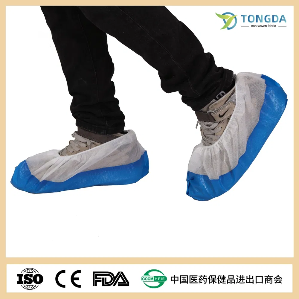 Best PP+CPE Two Color Non Slip Shoe Covers waterproof shoecover