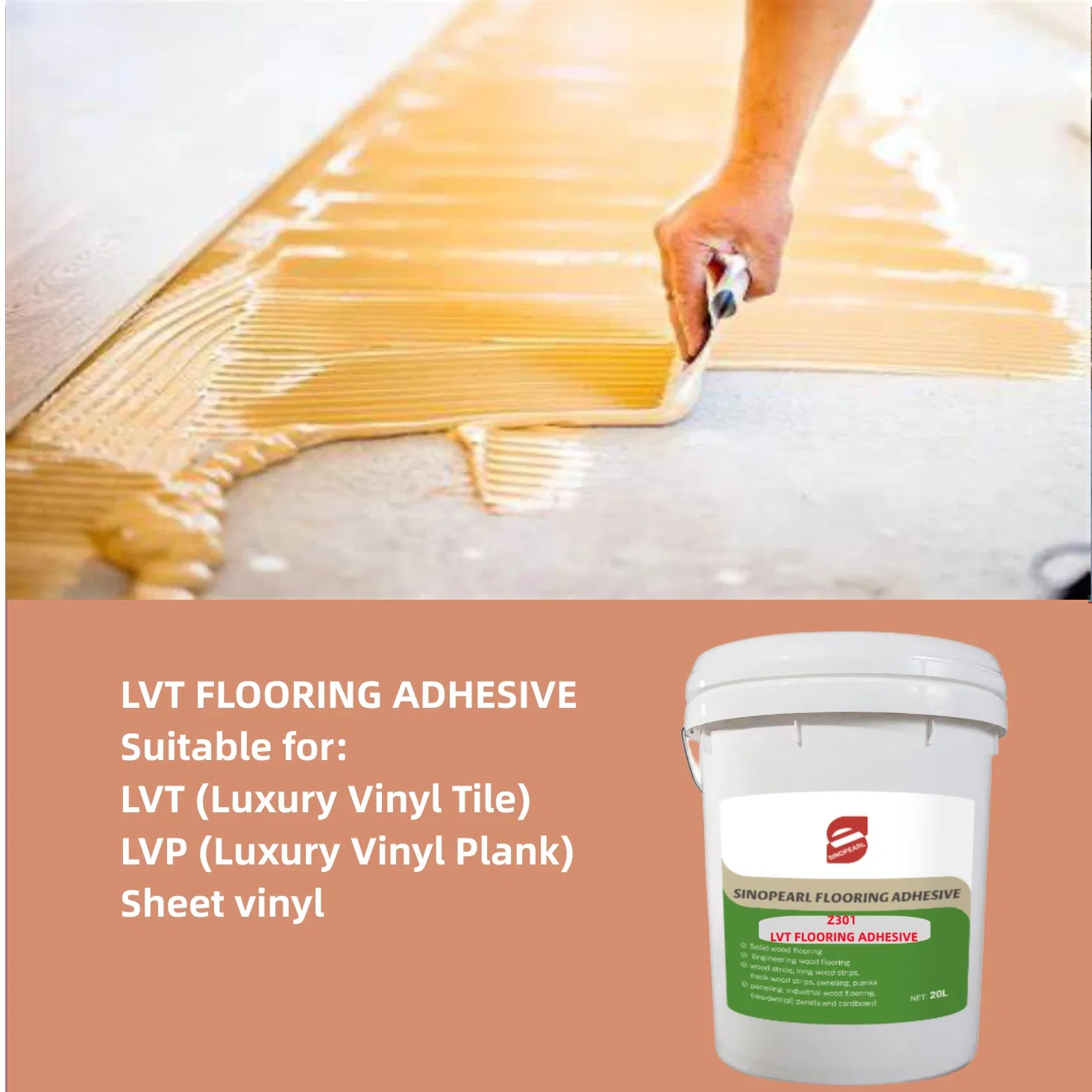 Eco-Friendly Vinyl Tile Flooring Glue Lvt Flooring Adhesive