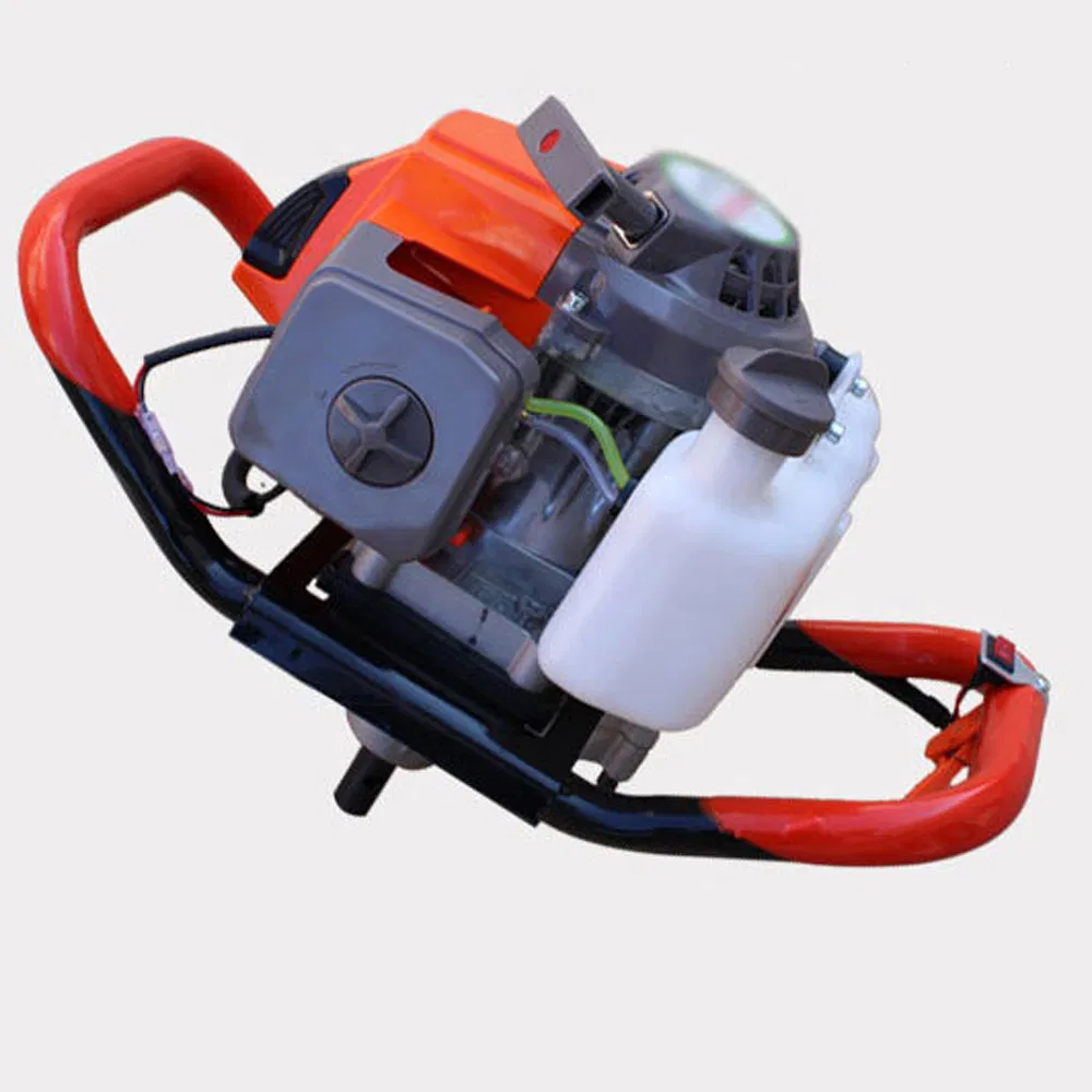 2 Stroke 68cc Gasoline Petrol One Man Operate Handheld Earth Auger with 48 Engine with Brake System Quick Stop