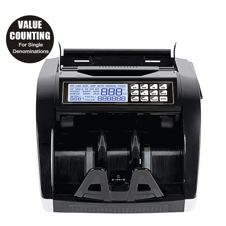 Financial Equipment Banknote Counter Bill Counters with Batch Add and Self-Examination Money Counter Banknote Counter Currency Counter with UV Mg IR Dd