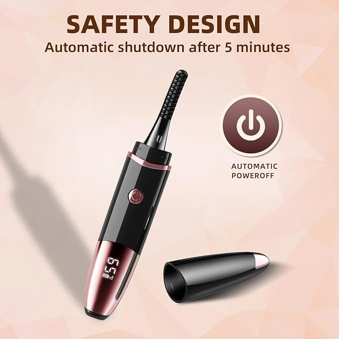 Rechargeable Heated Eyelash Curler - Fast Heat, Long-Lasting Results