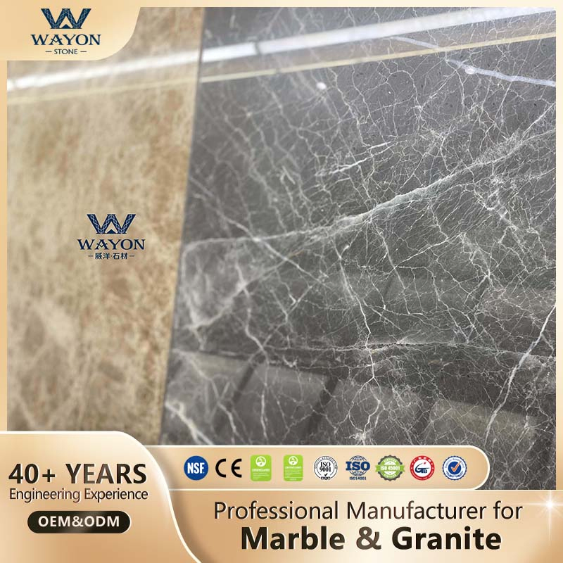 Marble Engineering Hot Selling Series Dark Emperador /Tundra Gray/ Emperador Light /Nobel Grey /Applicable to Flooring Wall Countertop Vanity Top