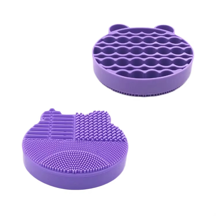 Silicone Makeup Brush Holder Portable Silicone Travel Cute Makeup Brushes Cleaner Organizer