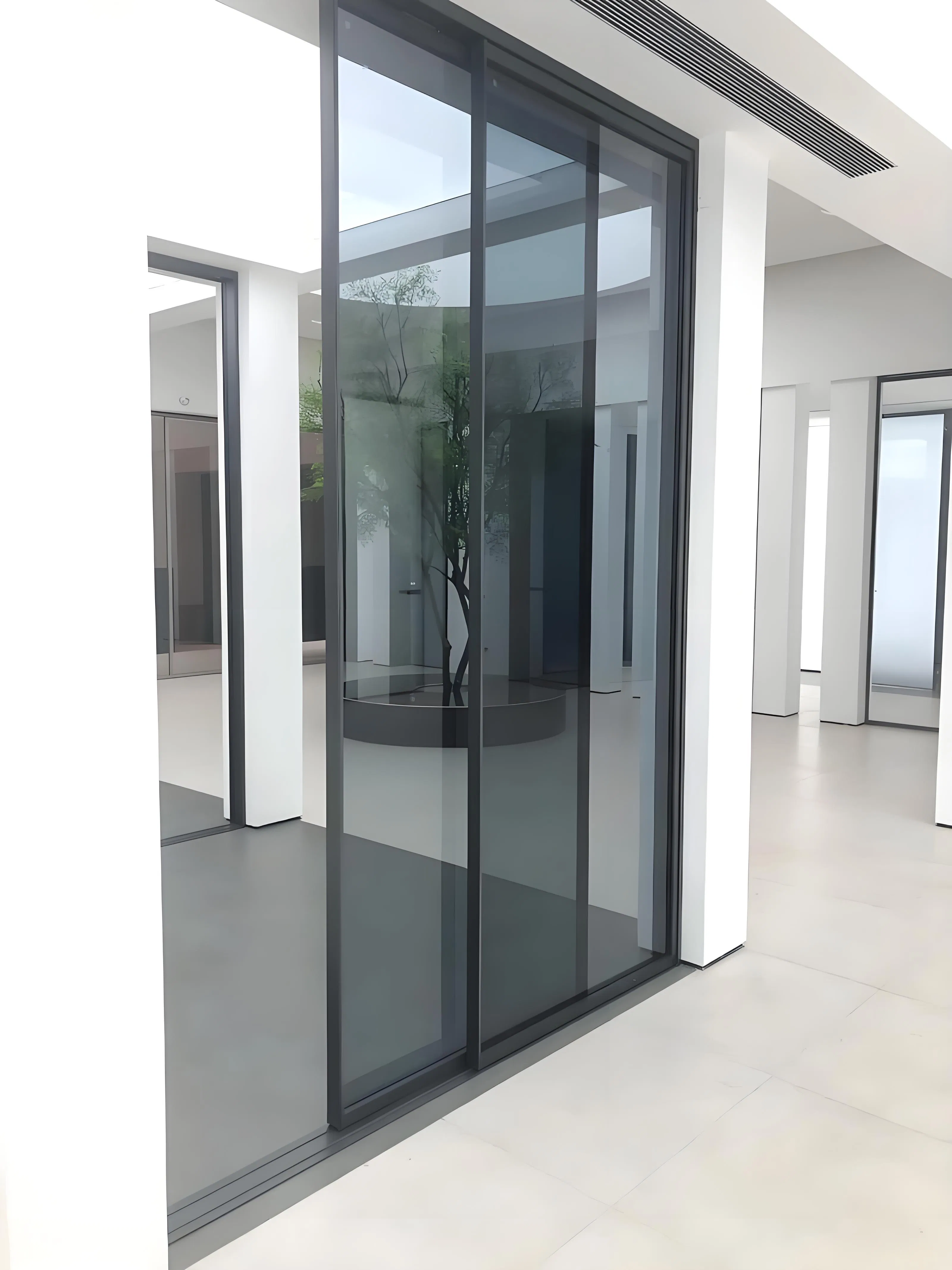 Алюминиевая раздвижная дверь для душа Slim Frame