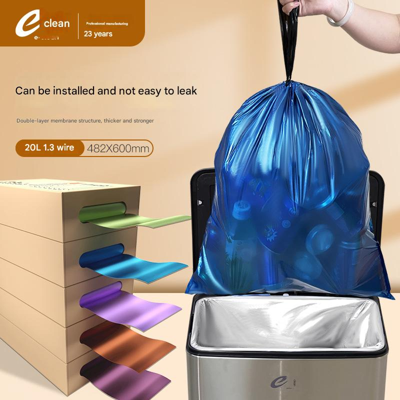 Мусорные пакеты E-Clean с завязками, 48x60 см