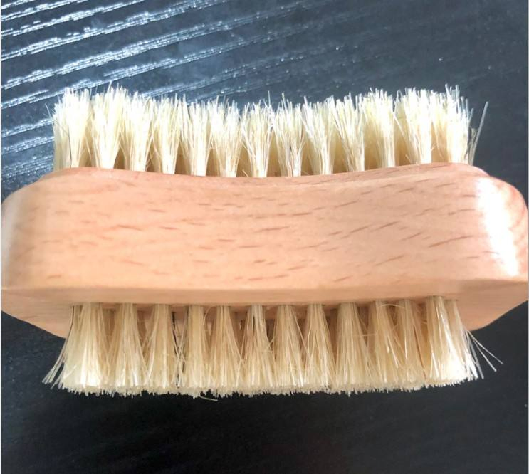 Wholesale Natural Dual Bristle Wood Cleaning Brush Bamboo Beauty Fingernail Scrubber Softl Dust Brushes