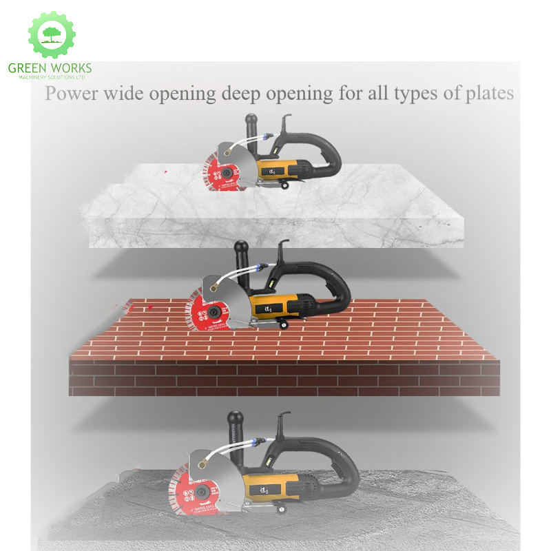 1400W Electric Groove Wall Chaser Slotting Machine with Dustless Dead Angle 1 Blade