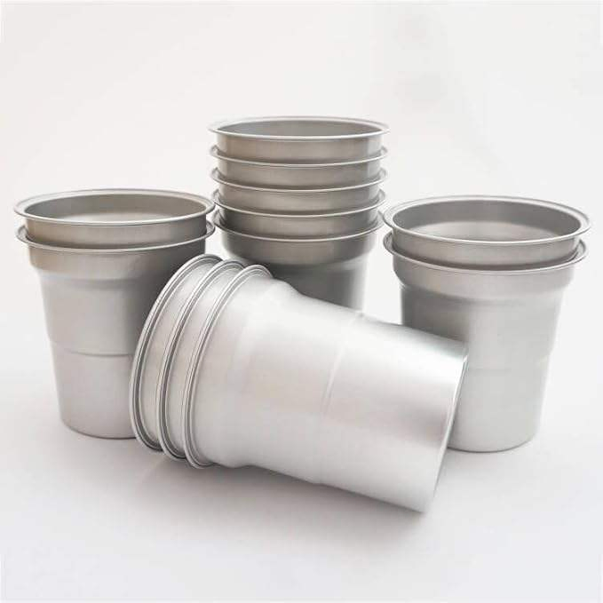 Custom Aluminum 16 Oz Eco-Friendly Recyclable Metal Reusable Disposable Party Cold Drinking Coffee Cups