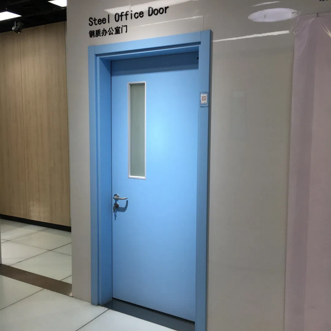 Best Selling Wood Texture Single Leaf Steel Fire Door for Interiors