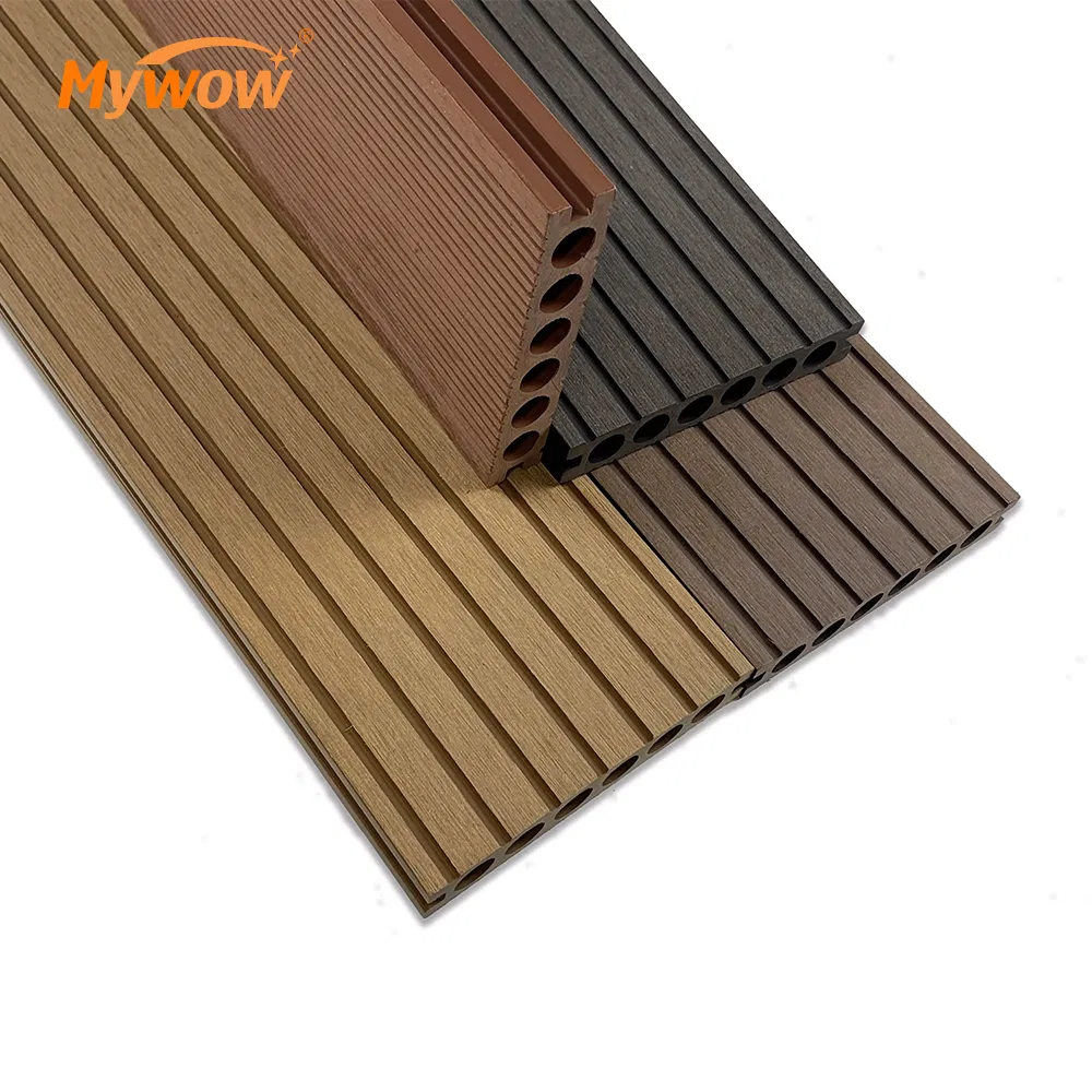 Mywow 140X25 Double Side Square Hole Anti-Slip PE Outdoor Decking for Garden