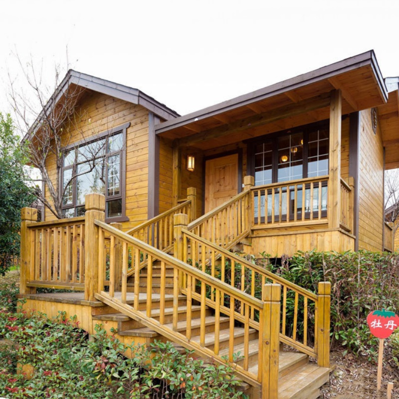 Outdoor Antiseptic Wood Farmhouse Villa Homestay Wooden House