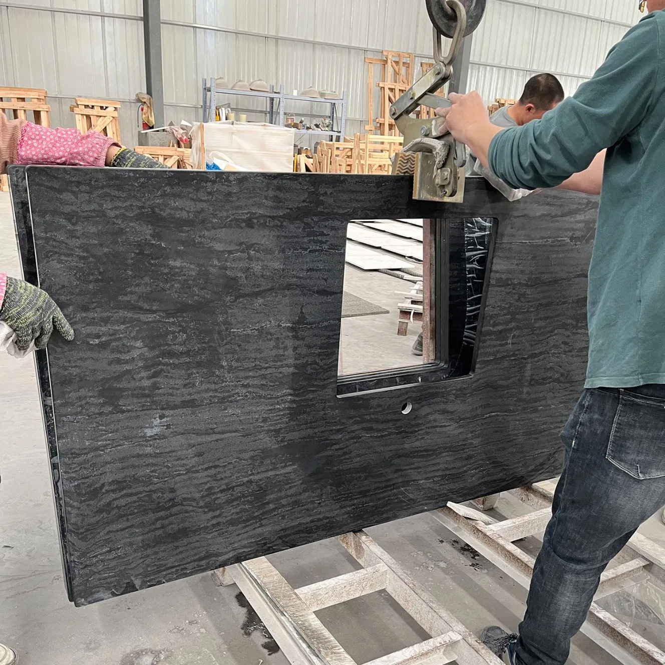 Best Seller Artificial Quartz Stone Slab Dark Grey Artificial Stone Quartz Slab Marble Terrazo for Countertop or Interior Design