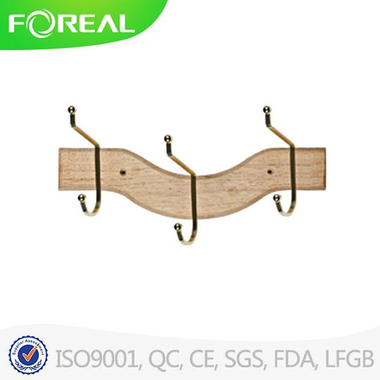 3 Hooks Fashionable Luxury Wood Hanger for Clothes