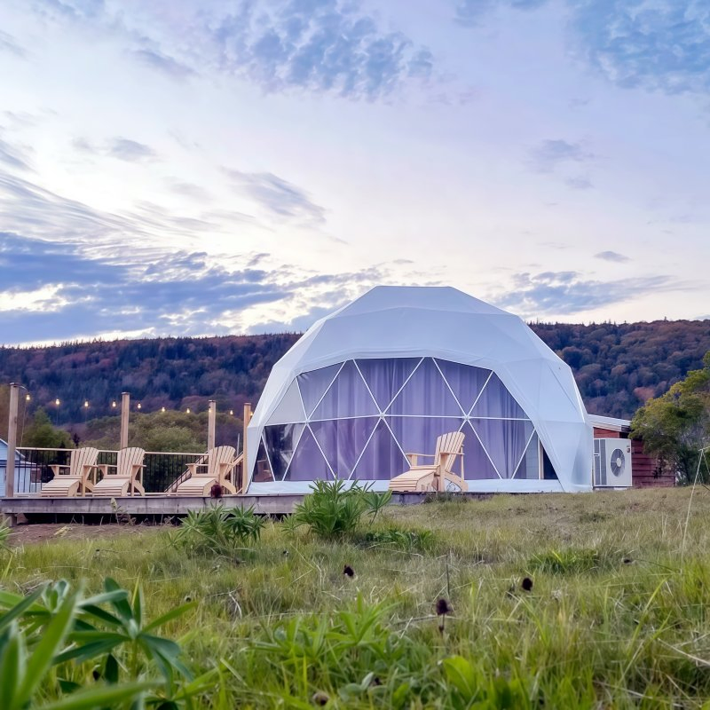 Cheap Senior Hotel Camping Tents Resort Waterproof Clear Durable Geodesic Glamping Dome Tent House for Outdoor