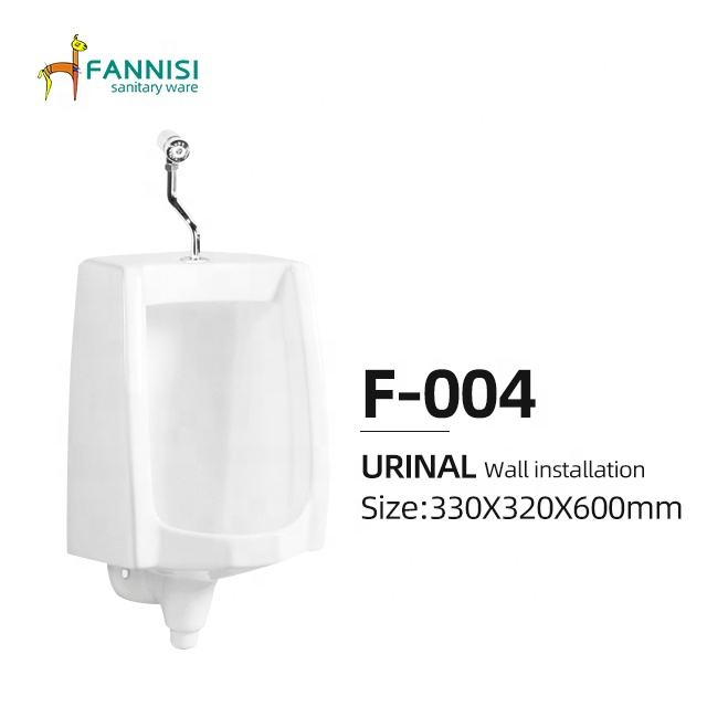 Wall Installation Rectangle White Ceramic Toilet Urinal Standing Peeing with Flush Valve