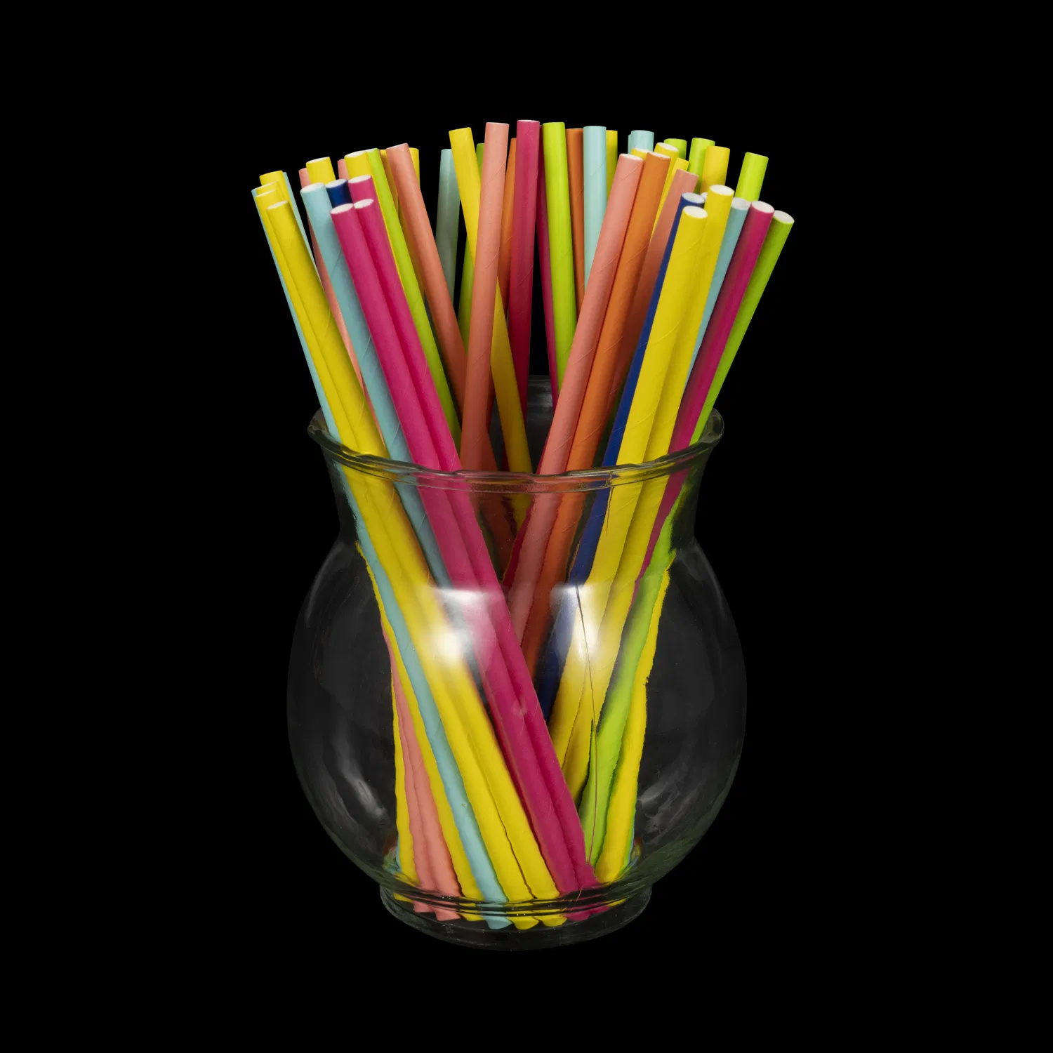 Biodegradable Wrapped Iridescent Thin Fancy Floral Patterned Personalize Disposable Paper Straw