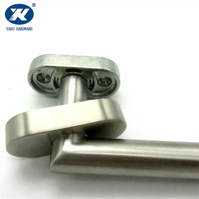 Factory Stainless Steel Doors Tubular Window Handle with Zinc Alloy Base and Brass Head