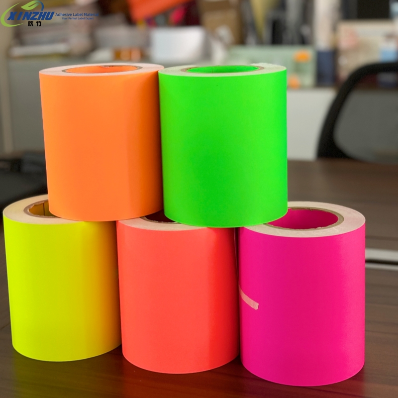 Writable Fluorescent Paper Label Self-Adhesive Material Roll