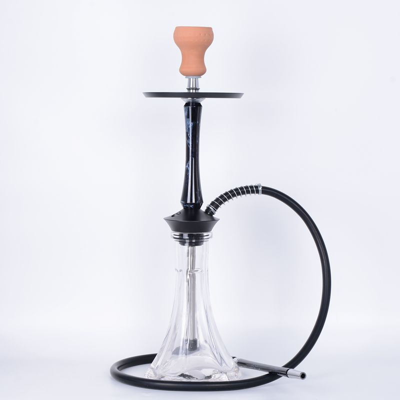 Classy Elegant Design Black - Trimmed Aluminnum Alloy Shisha Hookah