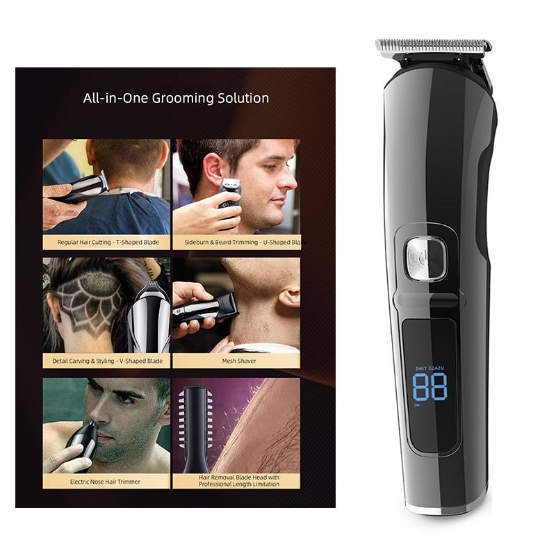 11-in-1 Multi-Functional Ipx6 Electric Hair Trimmer Head Shaver for Wet Dry Use