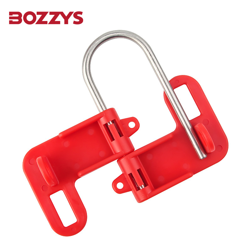 Red Plastic Handle Lockout Hasp for Overhaul of Industrial Equipment