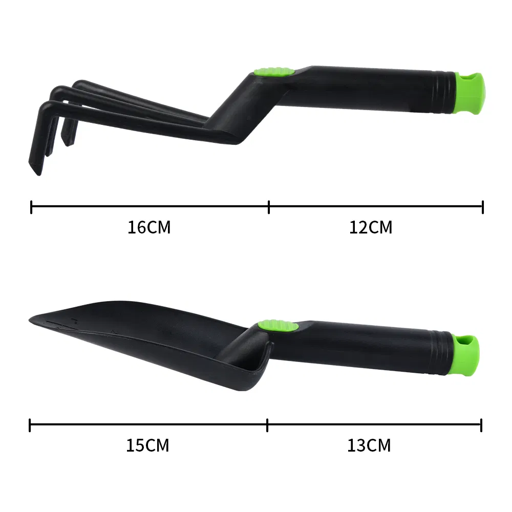Lightweight 2PCS PP+PVC Plastic Hand Tool Sets Garden Shovel/Rake for Household Gardening