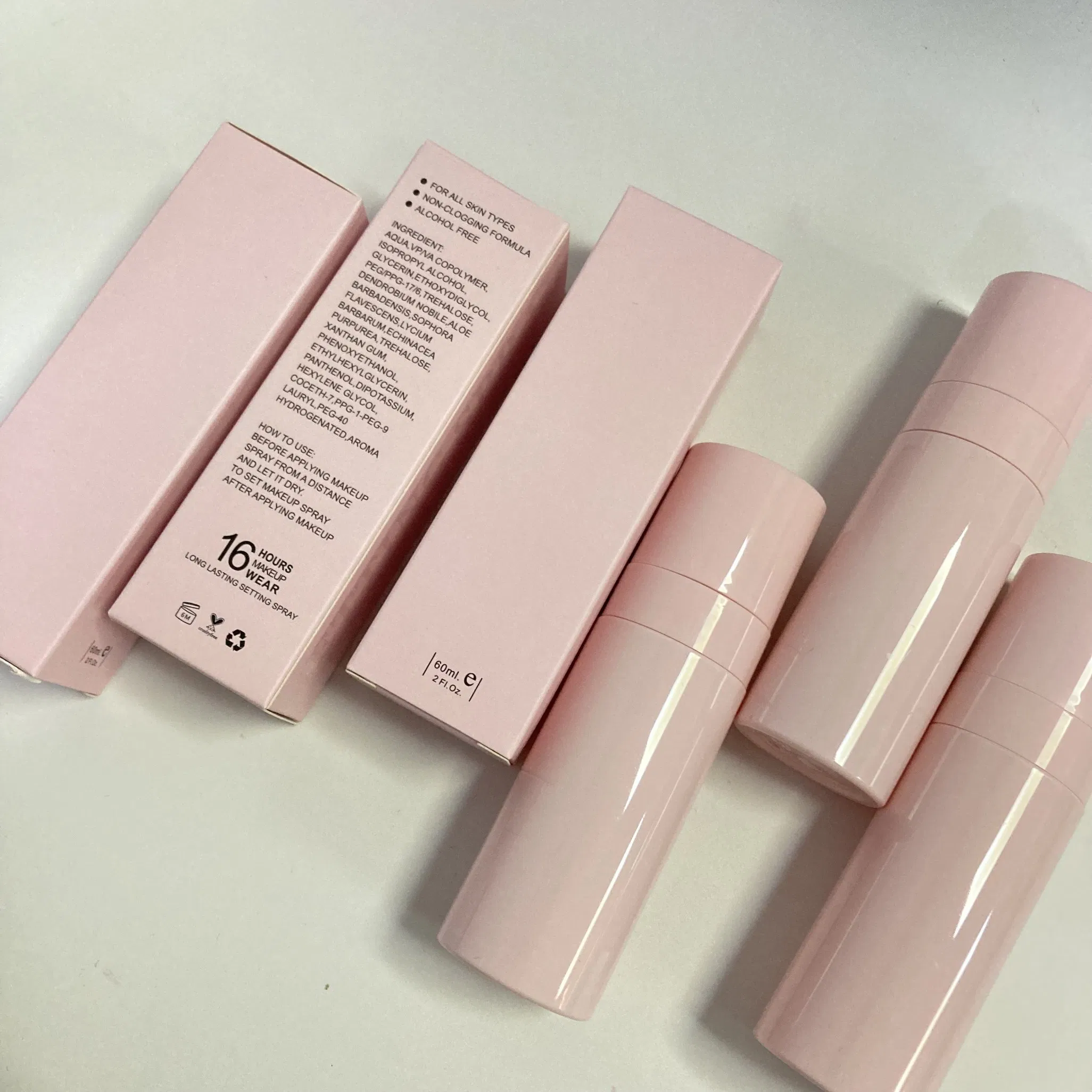 Long Lasting Setting Spray Makeup Private Label Custom Waterproof Pink Setting Spray