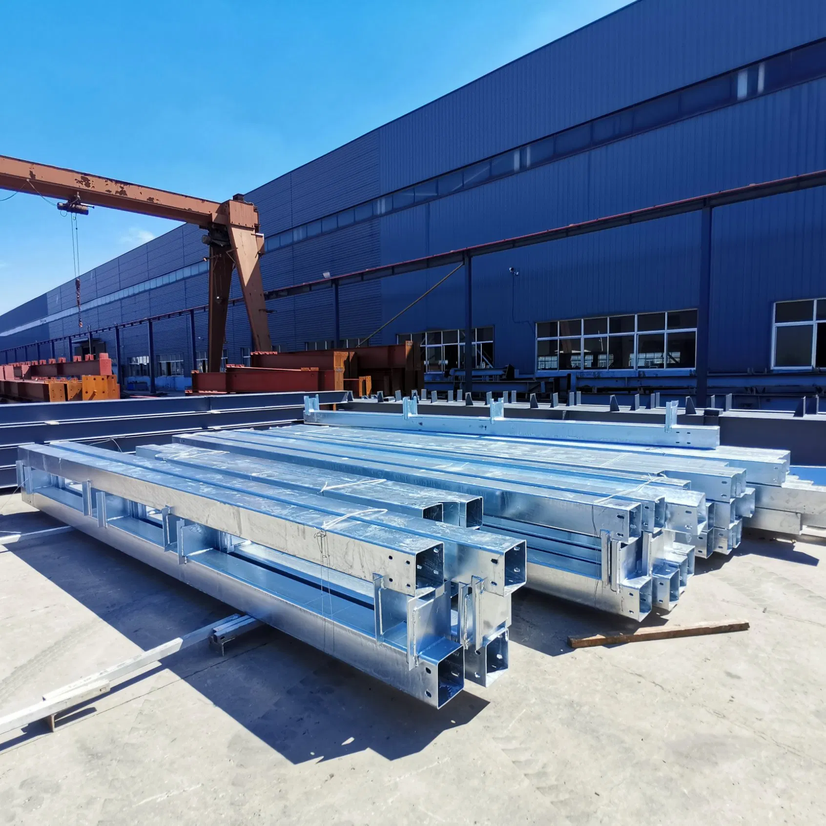 H-Section Galvanized Travelling Crane Steel Columnsteel Structure