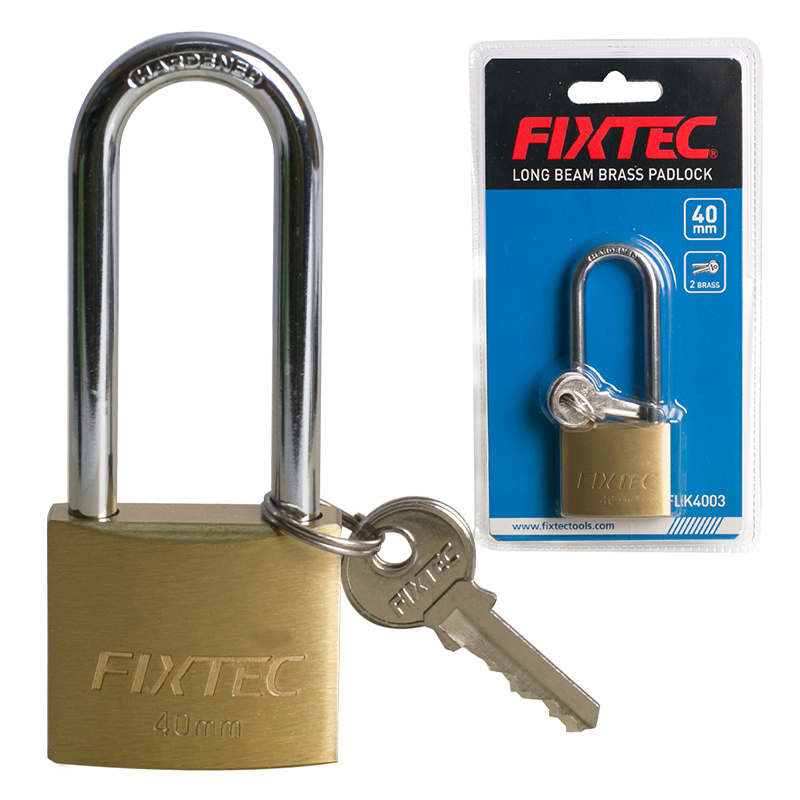 Fixtec Heavy Duty 20mm/30mm/40mm/ 50mm/60mm Antique Pad Lock Padlock Brass with 3 Same Key