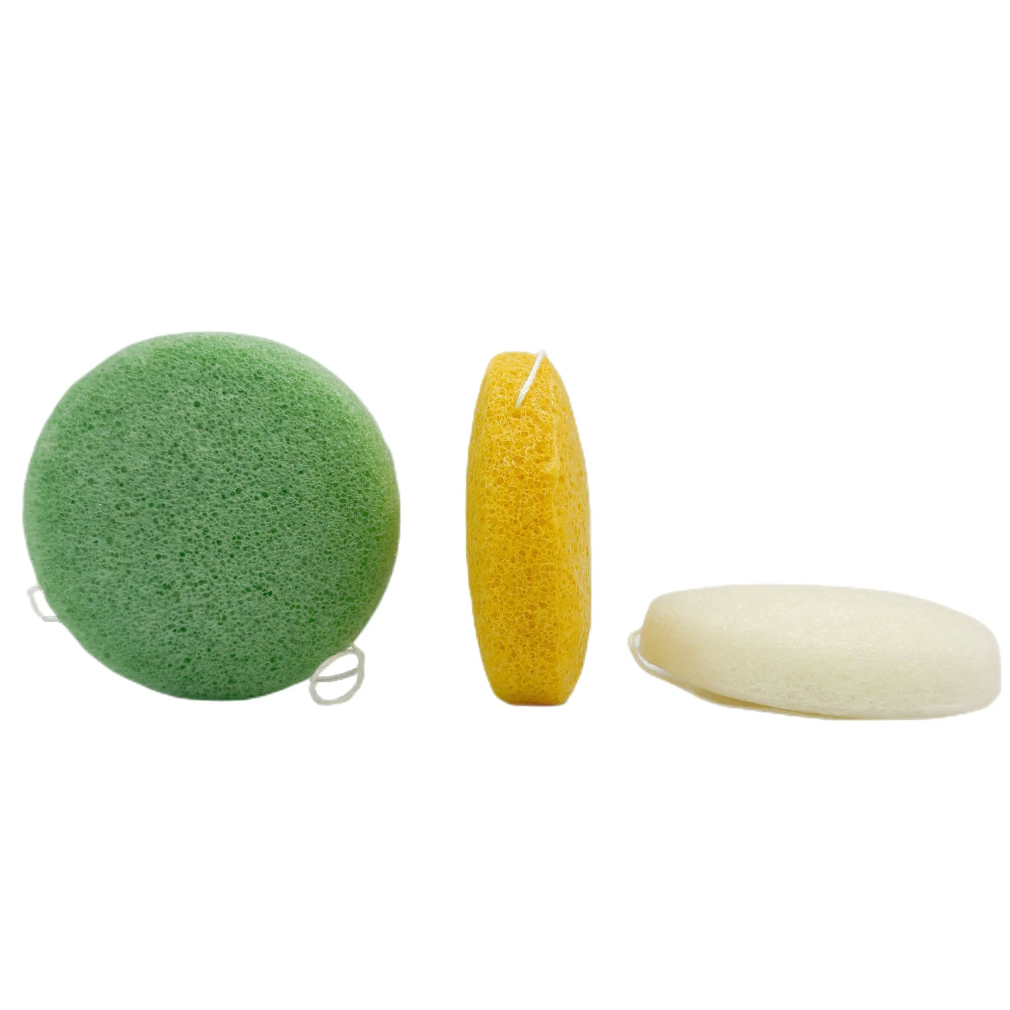 Natural Round Konjac Sponge for Cleansing and Exfoliating