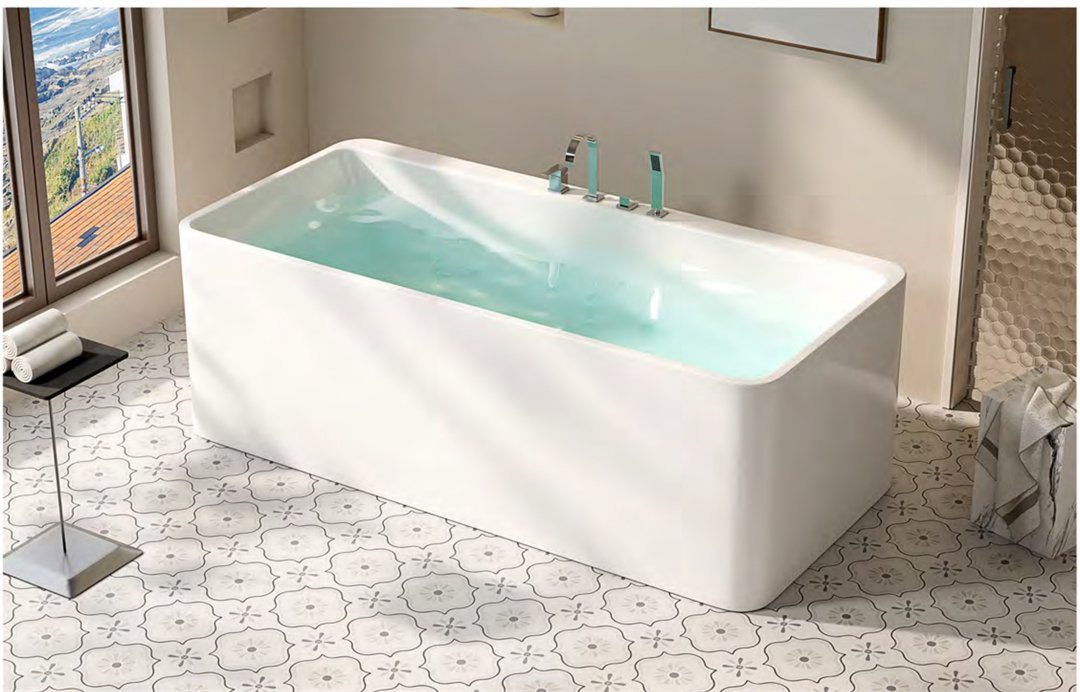 Акриловая ванна с гидромассажем