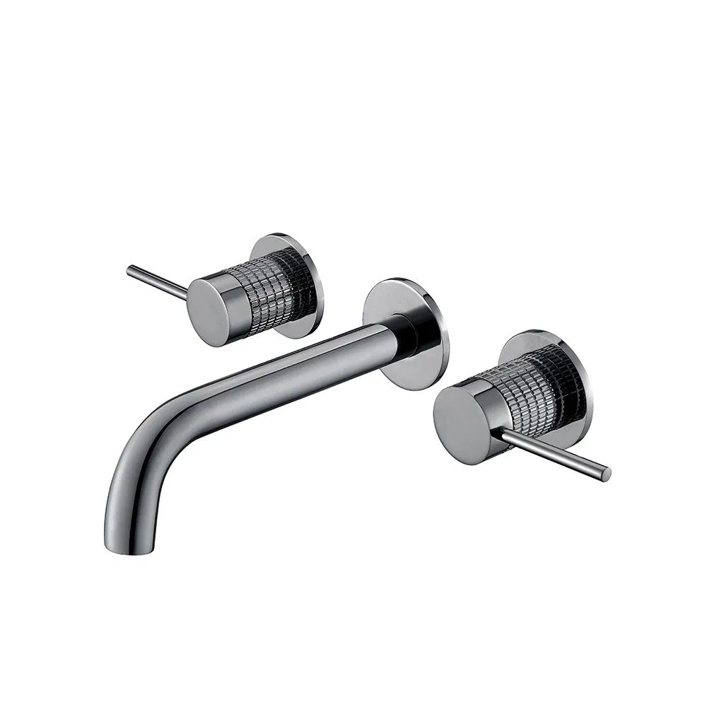 Смеситель для раковины настенный, матовый черный