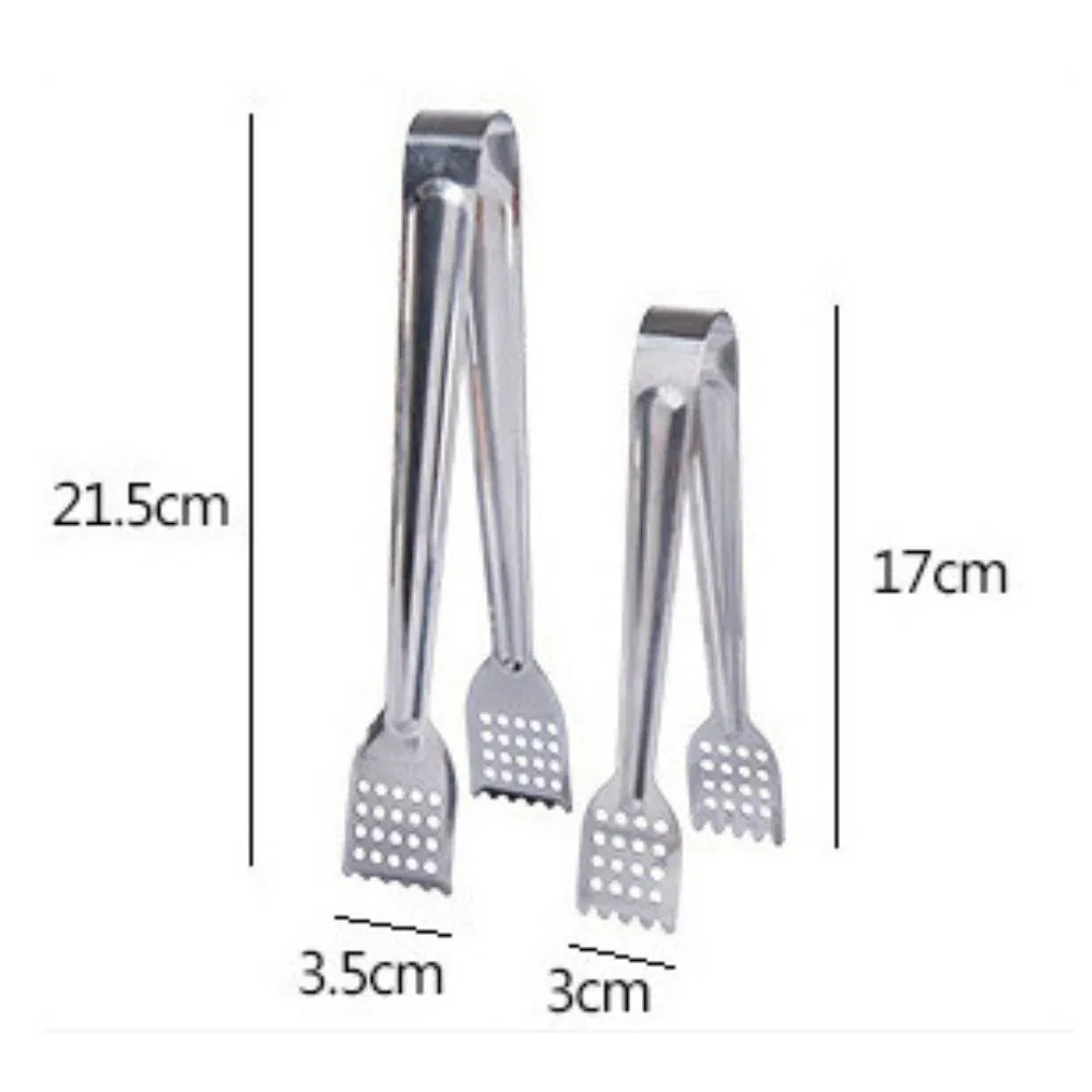 2 Piece Elegant Food Premium Stainless Steel Kitchen Tongs Bl12247