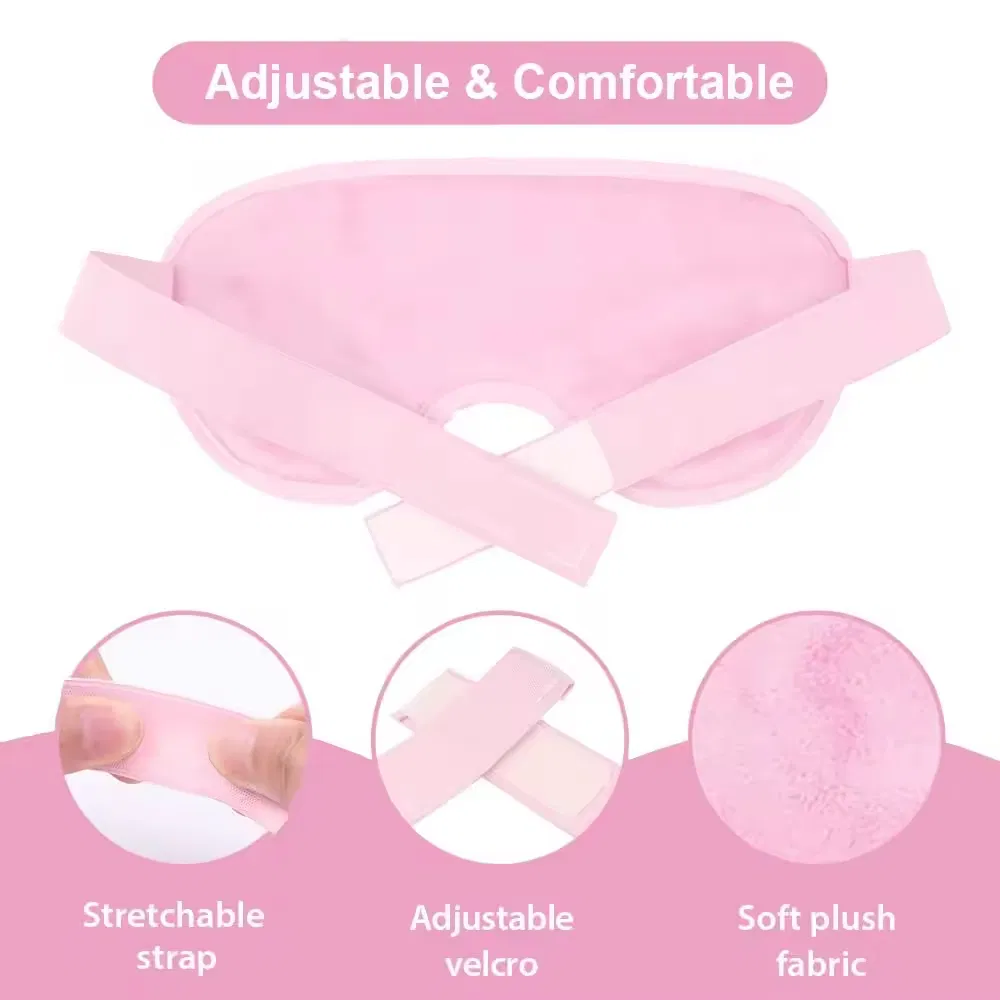 Wholesale Relax Sleep Aid Cooling Mask Soft Plush Backing Reusable Ice Pack Cooling Gel Cold Eye Mask