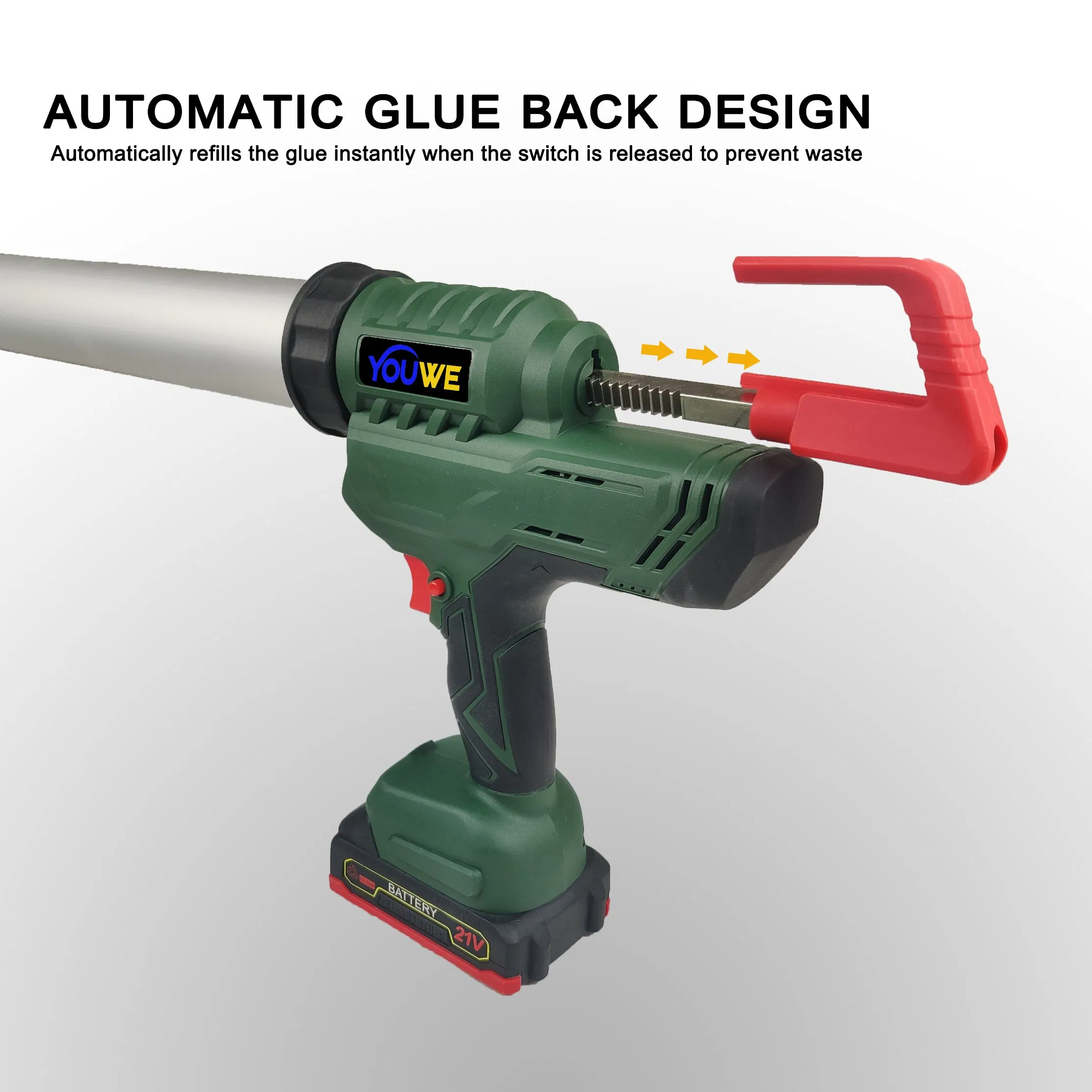 21V Li-ion Battery Power Tools Cordless Culking Gun with 6 Speed