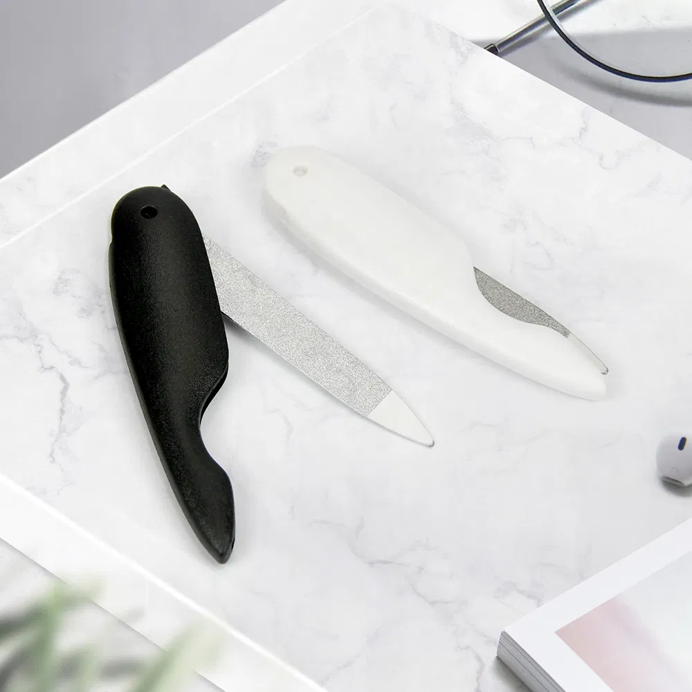 Mini Professional Metal Stainless Steel Nail File Folding Cuticle Manicure and Pedicure Tools Nail Buffer