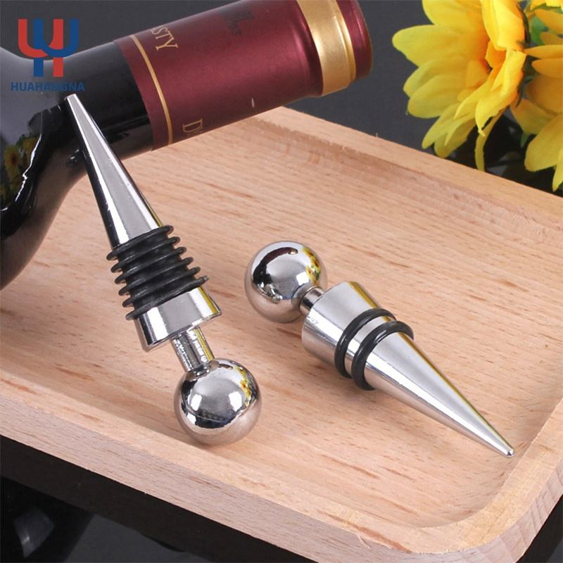 Wholesale Personalized Custom Logo Bar Accessories Stainless Steel Wine Bottle Stopper for Home Hotel Bar Party