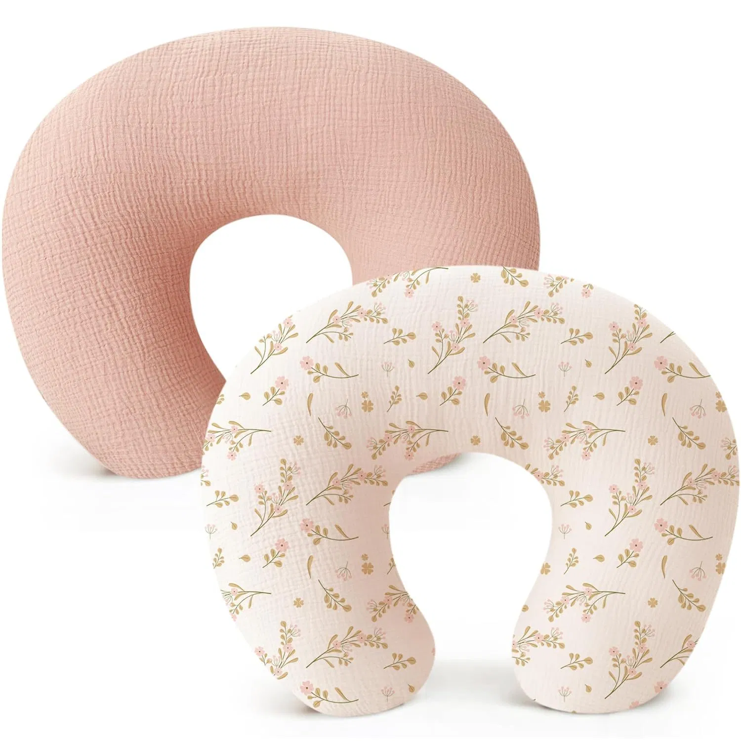 Manufacturer Direct Custom Kids Breast Feeding Pillow Cover in Soft Cotton Anti Vomit U Shape Newborn Care Accessory