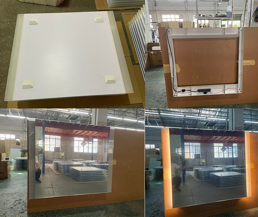 LED Mirror for Apartment Hotel Project Bathroom Hotel Bathroom Mirror Lights Anti-Fog Waterproof Front Lit Optional Size