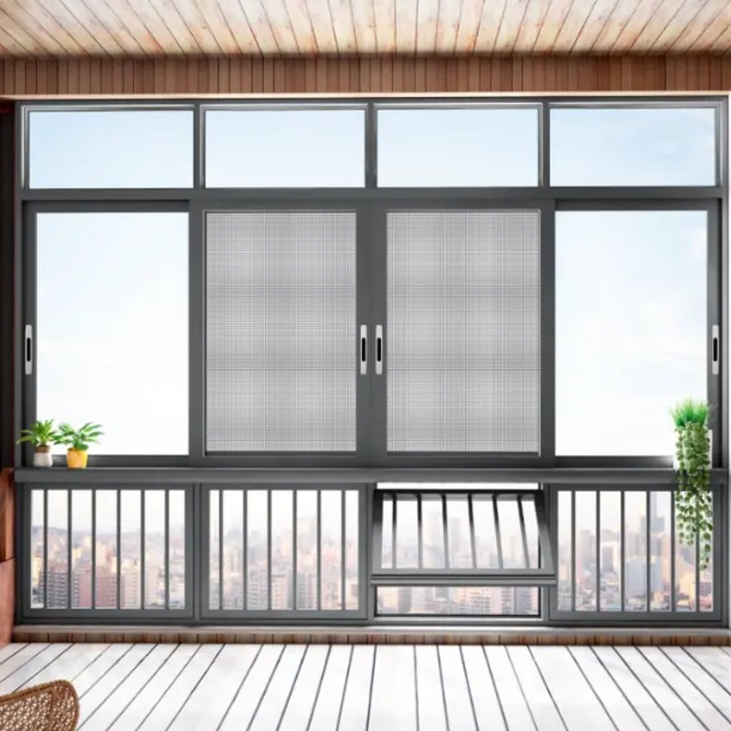 Professional Custom Waterproof Double Tempered Glass Thermal Break Aluminum Sliding Window