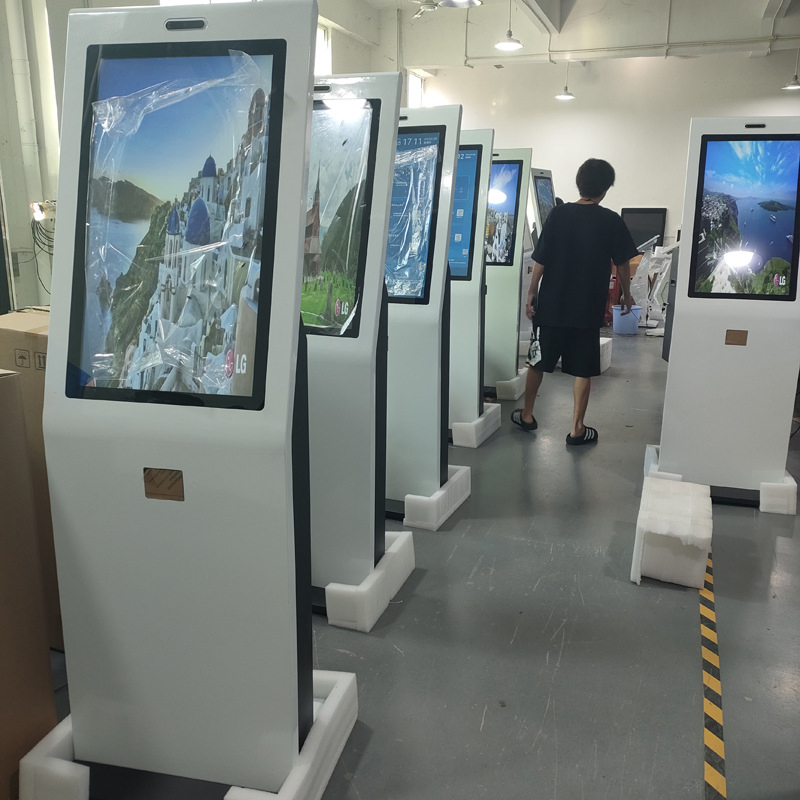 ODM Hospital Twin Screen Removable RFID Scan Finger Print Examination Report Self Service A4 Documents Scan and Printing Kiosk