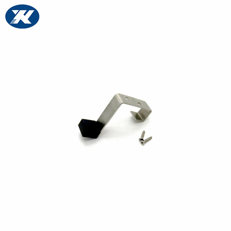 Wall Mount Stainless Steel Draft Bumper Cloth Hanger Hook Rubber Door Stopper