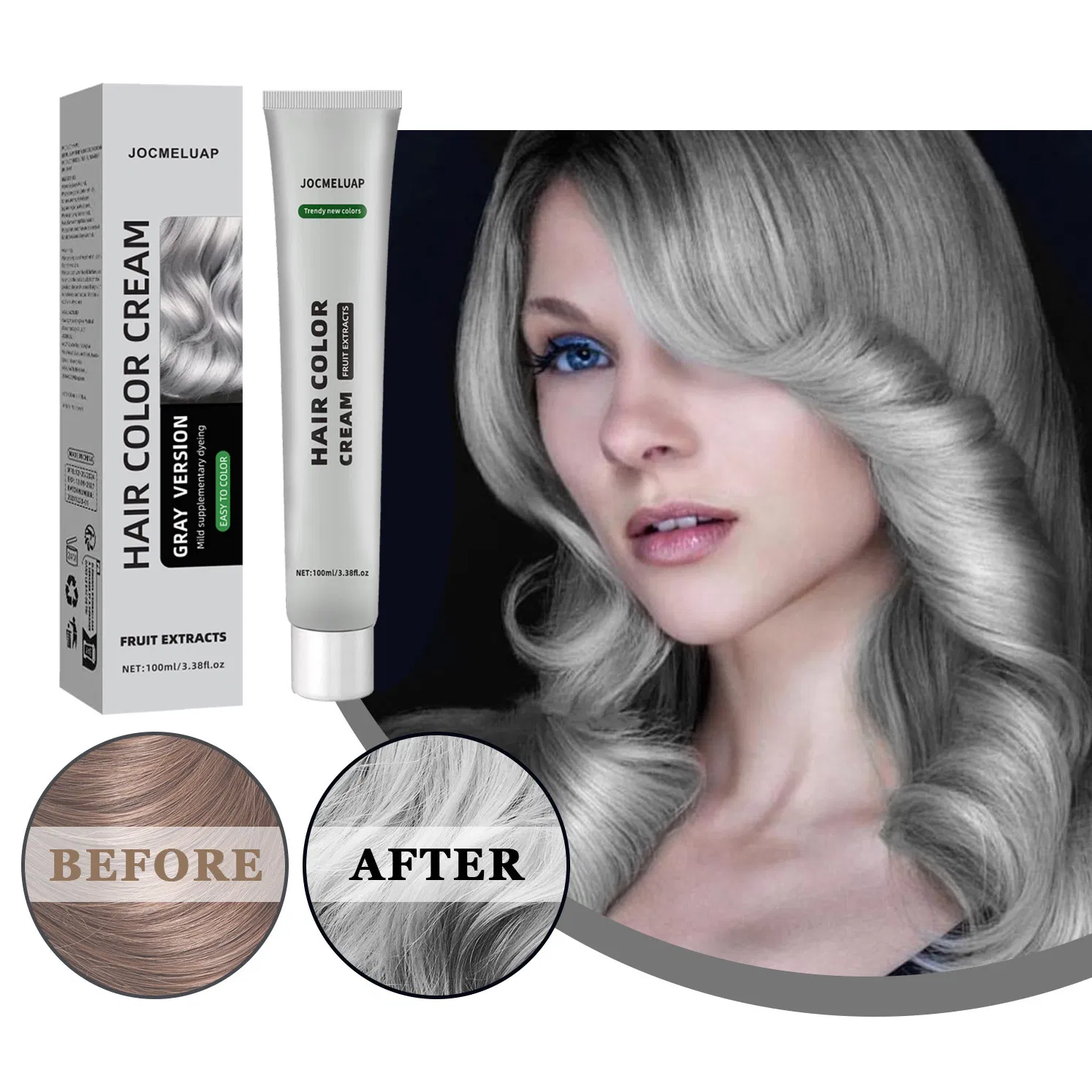 Private Label High Quality Hair Dye Permanent Professional Salon Hair Dye Plant Extract Formula Gloss Hair Color Cream