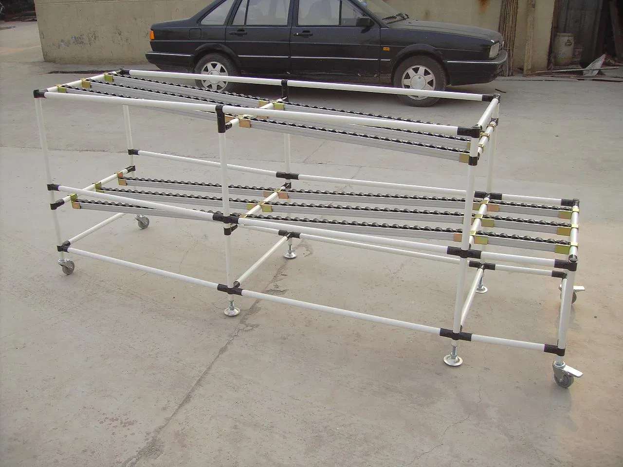 Two-Pipe 110 Degree Metal Joint Connector Hardware for 28mm Lean Pipe System