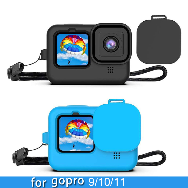 Wholesale Black/Blue Silicone Case for Gopro 9/10/11 Action Camera Accessories