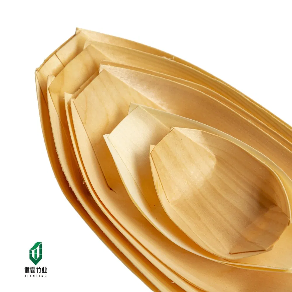 Bulk Sale Wholesale Custimizable Size Wooden Disposable Sushi Boat