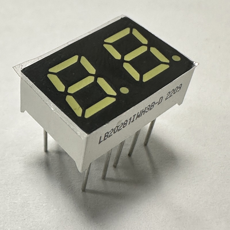 7mm 2-Digit Blue 7-Segment LED Display, Common Cathode